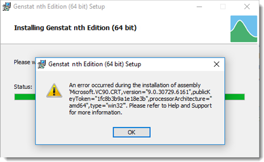 an error occurred during the installation of assembly 